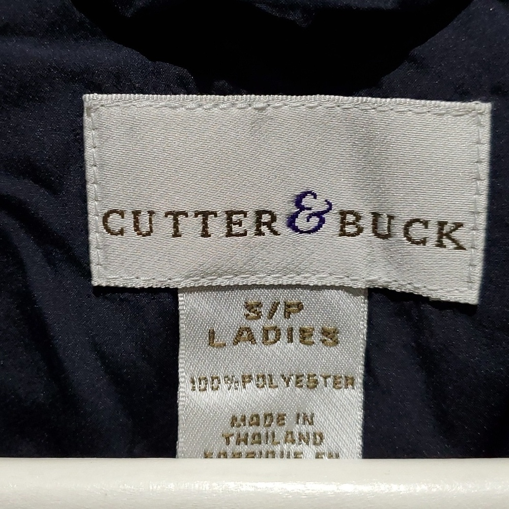 LADIES CUTTER & BUCK VEST SIZE SMALL BLUE WHITE LIGHTWEIGHT Country Club - Picture 3 of 9